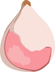 A pastel pink teardrop-shaped Christmas ornament with soft shading, smooth gradients, and a gentle glossy highlight.