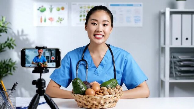 Nutritionist explains healthy foods including avocados eggs and nuts
