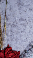 red rope on a wooden background