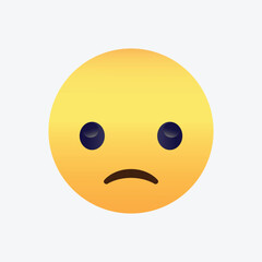Fototapeta premium sad smiley face with smile .Sad Face emoji face. Disappointment emoticon