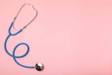 Stethoscope on the table. Medical instrument. Medical concept. Healthcare. Health Day.Doctor...