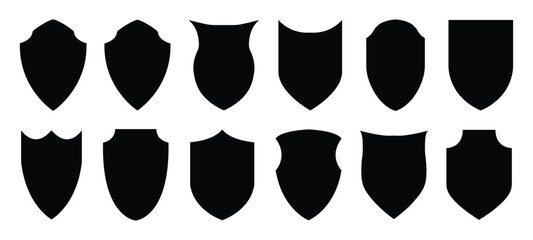Set of Shield icon and Security shields