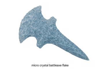 Fantasy ice crystal battleaxe weapon on transparent background