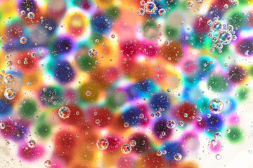 Vibrant bubbles in a rainbow of color