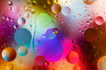 Journey through vibrant abstract color bubbles