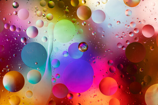 Journey through vibrant abstract color bubbles