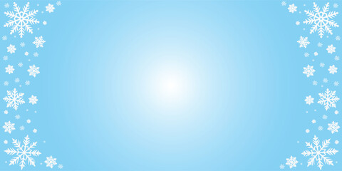 Blue snowflake frame with soft glowing center for winter designs. Ideal for Christmas cards, invitations, and festive graphics. Clean seasonal border perfect for digital and print projects 