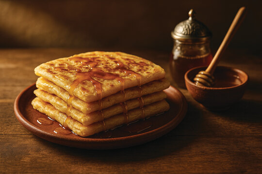 Moroccan Msemen Stack
