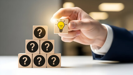 "Idea Stacking & Problem-Solving: Lightbulb Moment atop Question-Block Strategy"

