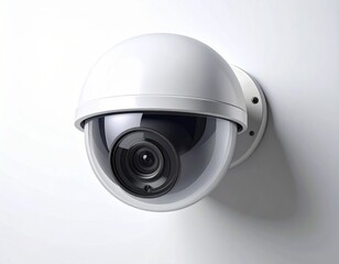 CCTV Dome Camera Mockup on White Background