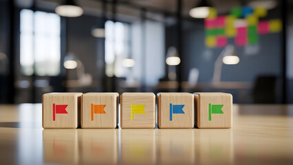 Colorful Decision Blocks: Hand Placing Flags for Strategic Choice

