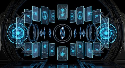 Binary code numbers on a black background illustrate data, technology, and digital communication using vector symbols and 3D letters