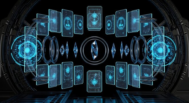 Binary code numbers on a black background illustrate data, technology, and digital communication using vector symbols and 3D letters