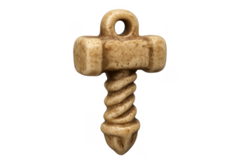 Mjölnir pendant carved amulet displaying norse mythology symbol