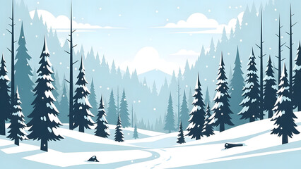 Winter Pine Forest
