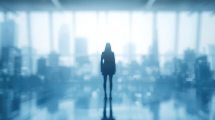 Fototapeta premium Exploring term life insurance a professional's perspective from a city skyline office