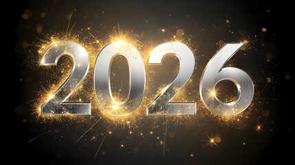 Silver and Gold New Year 2025 