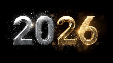 Silver and Gold New Year 2025 