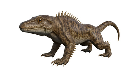 Erythrosuchus africanus a large carnivorous archosaur from the Early Triassic period isolated on white background