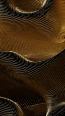 Abstract Golden Wave Patterns. Modern abstract 3D illustration with clean composition and soft lighting. Ideal for technology projects, branding, web design, presentations and social media.