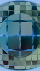 Abstract Blue Geometric Pattern. Modern abstract 3D illustration with clean composition and soft lighting. Ideal for technology projects, branding, web design, presentations and social media.