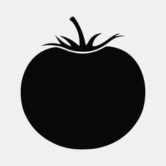 Silhouette tomato vector fresh garden vegetable minimalist simple vector illustration