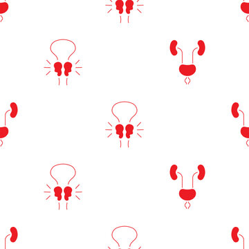 prostatitis seamless pattern isolated on transparent background.