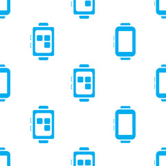 smart watch seamless pattern isolated on transparent background.