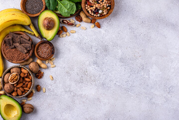 Products containing natural magnesium Mg