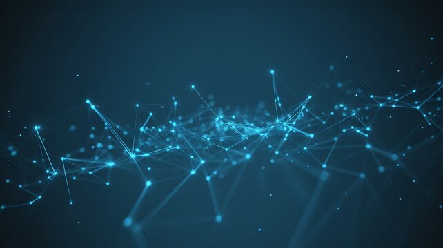 Dynamic network connections create modern technology innovation feel