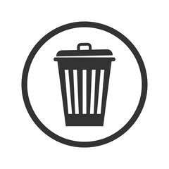 Trash can icon isolated on transparent background