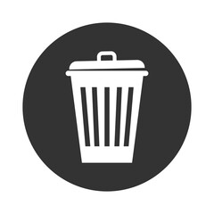 Trash can icon isolated on transparent background