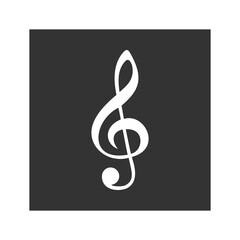Fototapeta premium Treble clef icon isolated on transparent background