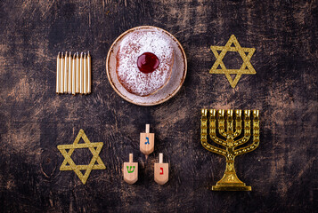 Traditional Jewish holiday Hanukkah background