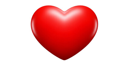 Glossy Red Heart Shape Isolated on Black Background love symbol