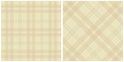 Soft Neutral Plaid Fabric Designs