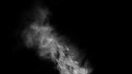 Blaze fire flame texture overlays on isolated background. Texture of burn fire with particles embers.