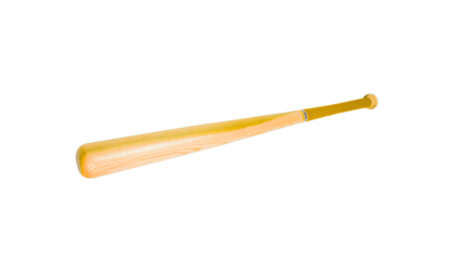 A classic wooden baseball bat, a staple of the sport, ready for action on the field