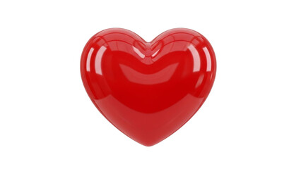 Shiny Red Heart Shape Object Isolated on Black Background love symbol 3