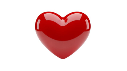 Shiny Red Heart Shape Object Isolated on Black Background love symbol 2