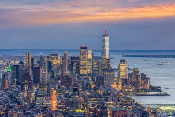 Fototapete Rund New York New York City, New York, USA Skyline at Twilight 1976  © Kovacs