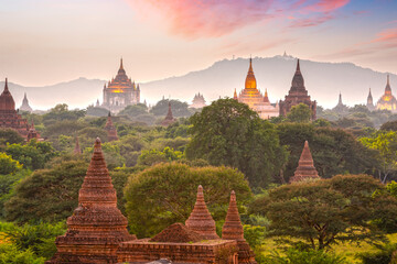 Bagan, Myanmar temples in the Archaeological Zone 1973