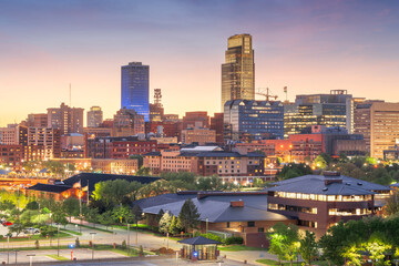 Obraz premium Omaha, Nebraska, USA Downtown Cityscape 1911