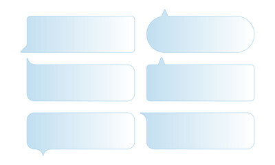 Abstract speech bubbles set vector illustration. Social media chat communication design.