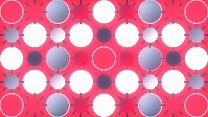 Geometric Abstract Pattern of Connecting Circles