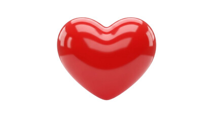 Shiny red heart shape object isolated on black background love symbol 1