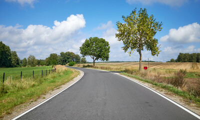 Photo of a country road, travel concept.