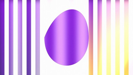 Abstract Gradient Egg Shape With Vertical Stripes