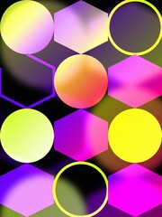 Vibrant Neon Gradient Abstract Geometric Pattern