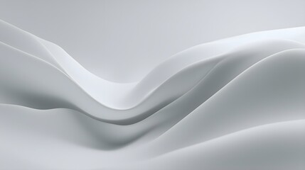 Soft White Minimal Waves &ndash; Clean Modern Abstract Background for Branding & Design
